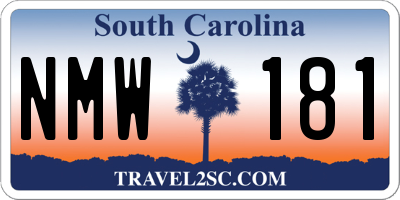 SC license plate NMW181