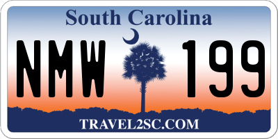 SC license plate NMW199