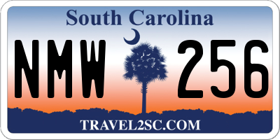 SC license plate NMW256