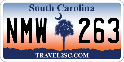 SC license plate NMW263