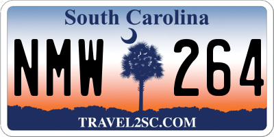 SC license plate NMW264