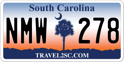 SC license plate NMW278