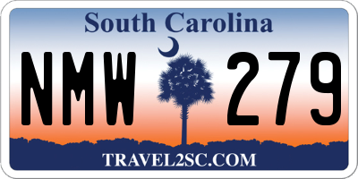 SC license plate NMW279