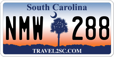 SC license plate NMW288