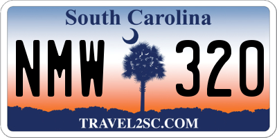 SC license plate NMW320