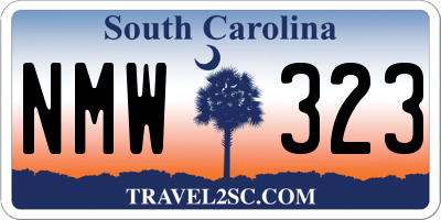 SC license plate NMW323