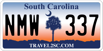 SC license plate NMW337