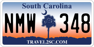 SC license plate NMW348