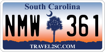 SC license plate NMW361