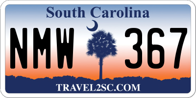 SC license plate NMW367