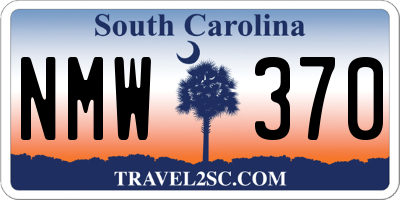 SC license plate NMW370