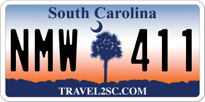 SC license plate NMW411