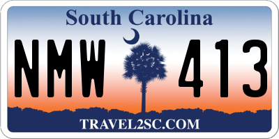 SC license plate NMW413