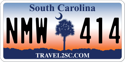 SC license plate NMW414