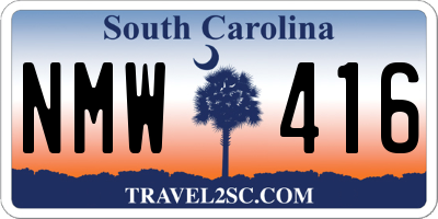 SC license plate NMW416