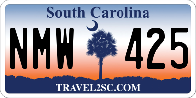 SC license plate NMW425