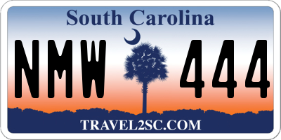 SC license plate NMW444