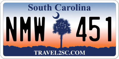 SC license plate NMW451
