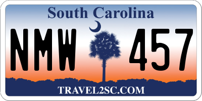 SC license plate NMW457