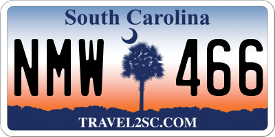 SC license plate NMW466
