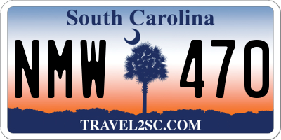 SC license plate NMW470