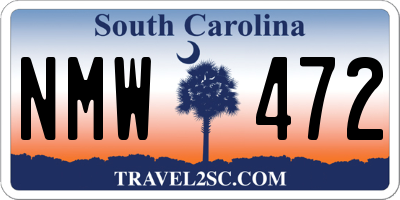 SC license plate NMW472
