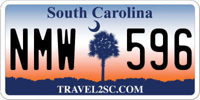 SC license plate NMW596
