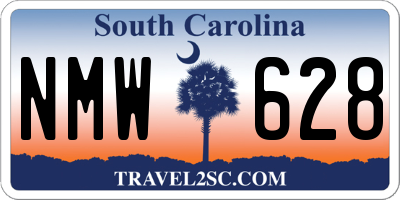 SC license plate NMW628