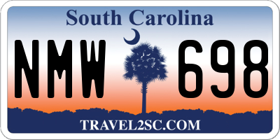 SC license plate NMW698