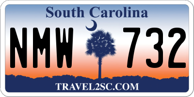 SC license plate NMW732
