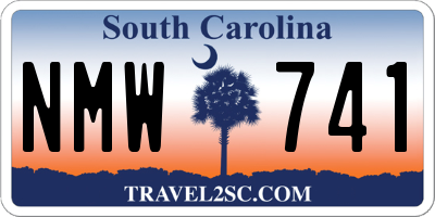 SC license plate NMW741