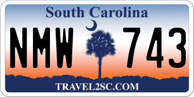 SC license plate NMW743