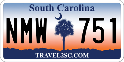 SC license plate NMW751