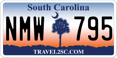 SC license plate NMW795