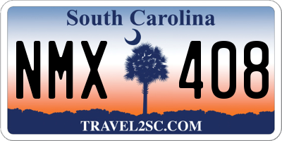SC license plate NMX408