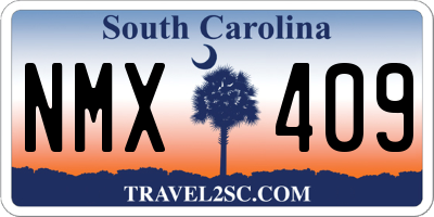 SC license plate NMX409