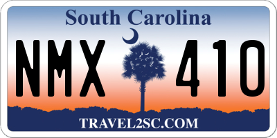 SC license plate NMX410