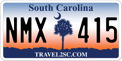SC license plate NMX415