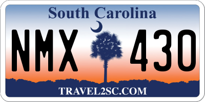 SC license plate NMX430