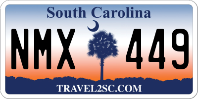 SC license plate NMX449