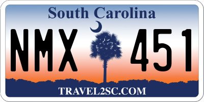 SC license plate NMX451