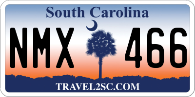 SC license plate NMX466
