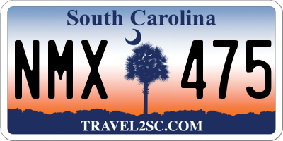 SC license plate NMX475