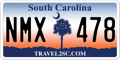 SC license plate NMX478