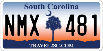 SC license plate NMX481