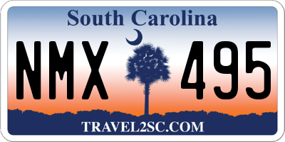 SC license plate NMX495