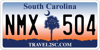 SC license plate NMX504