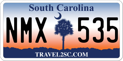 SC license plate NMX535