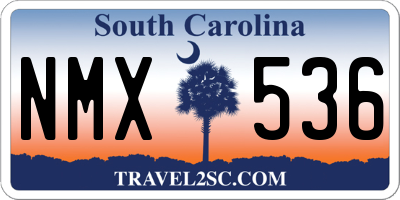 SC license plate NMX536