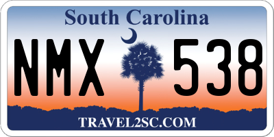 SC license plate NMX538